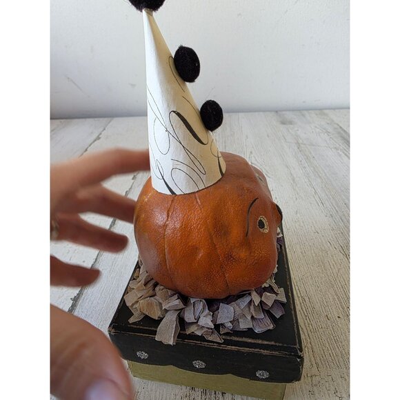 Nicole Sayre Jack on box trio pumpkin figurine container clown decor - Picture 4 of 8